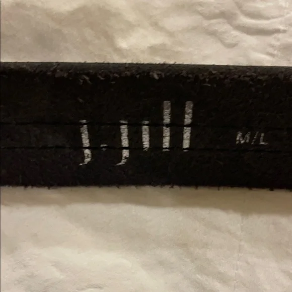 J. Jill Black Studded Leather Belt with Silver-Tone Buckle. M/L - Picture 2 of 5